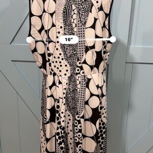 SHEIN Black and Cream Geometric Maxi Dress